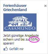 Minus 55% sparen
