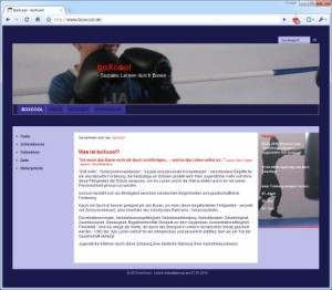 Bildschirmfoto der Website boXcool.de