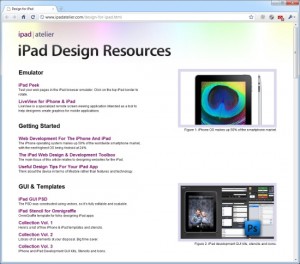 Linksammlung zu Informationen ÃƒÂ¼ber Gestaltung von Websites fÃƒÂ¼r das Apple iPad